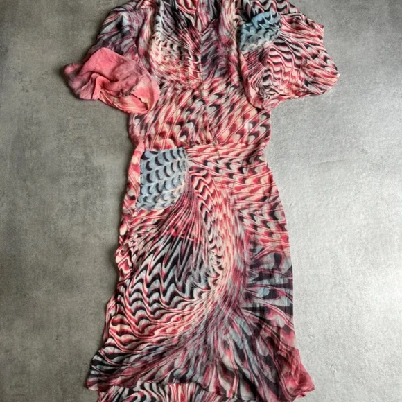 S2001 Roberto Cavalli Psychadelic Silk Dress - Picture 6 of 9